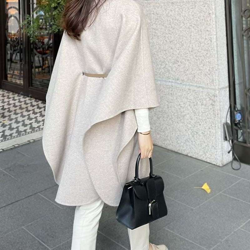 タグ付きENEU ハンドメイドヘリンボーン ケープコート 【公式通販】