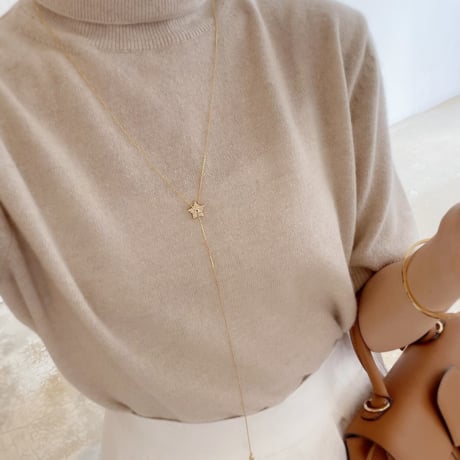 moon star long necklace