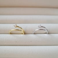 mini bijou fork ring (316L)