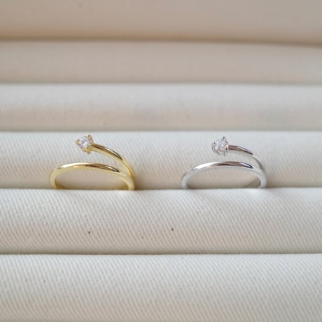 mini bijou fork ring (316L)