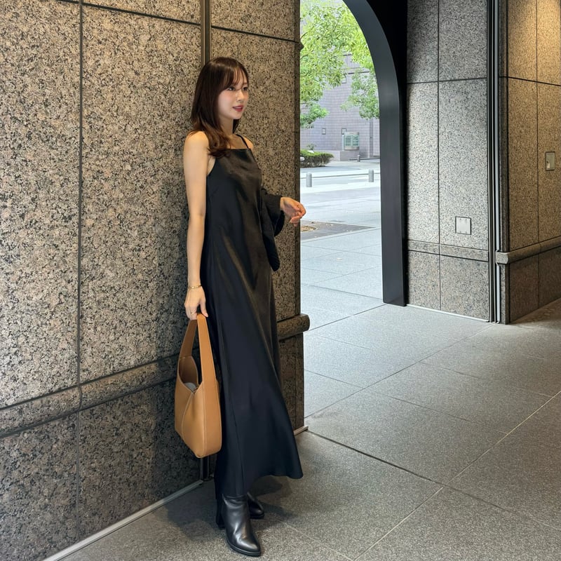 Satin Embossing Flare Camisole フレアキャミソール Satin Embossing Flare Camisole フレアキャミソール
