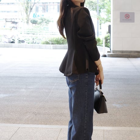 【10/15~再受注予約】boatneck peplum jacket