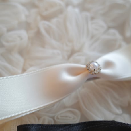 【3/30再入荷】point bijou ribbon barrette