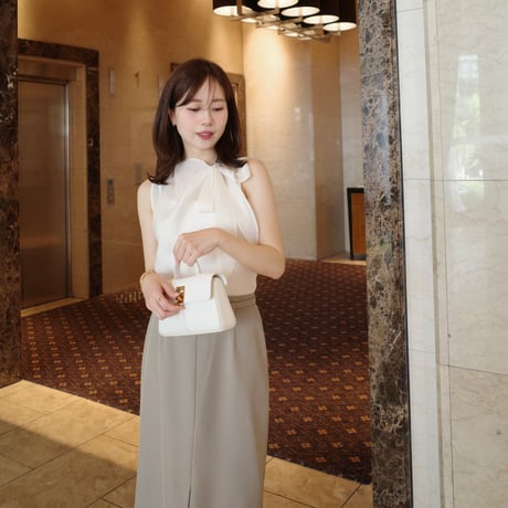 【6/4~再受注予約】ribbon sheer blouse
