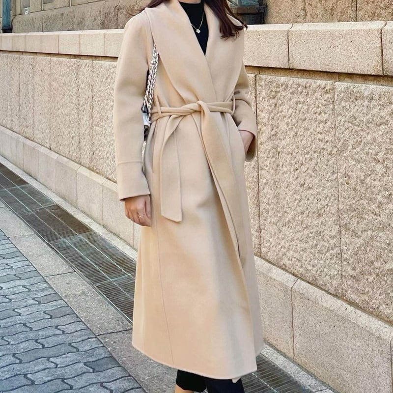 Handmade shawl collar wool coat | ENEU
