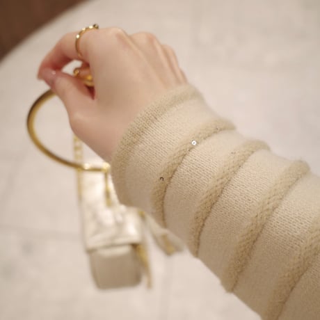 【9/17~再受注予約】spangle knit cardaigan