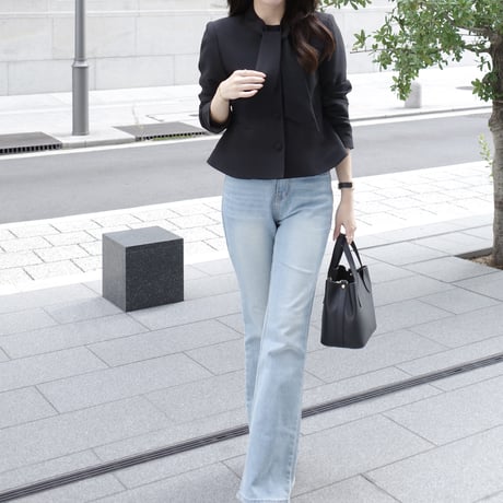 【9/17~再受注予約】bowtie peplum button jacket