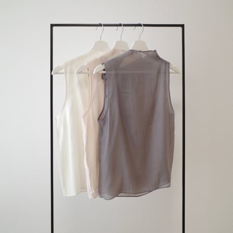 【6/4~再受注予約】ribbon sheer blouse