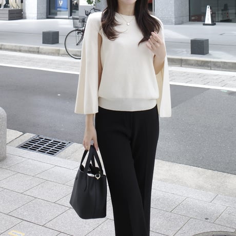 【10/1~再受注予約】 Cape wool knit