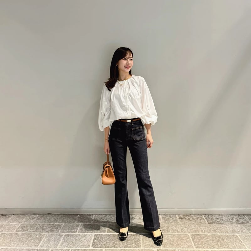 ENEU エヌー/ポケットフレアデニム フロントポケット/ハンナミ 韓国 5/21再入荷】pocket flare denim | ENEU