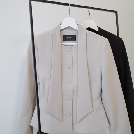 【9/17~再受注予約】bowtie peplum button jacket