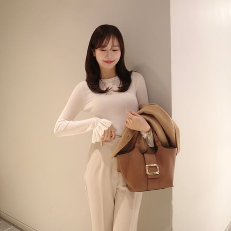 【9/17~再受注予約】bell sleeve rib knit