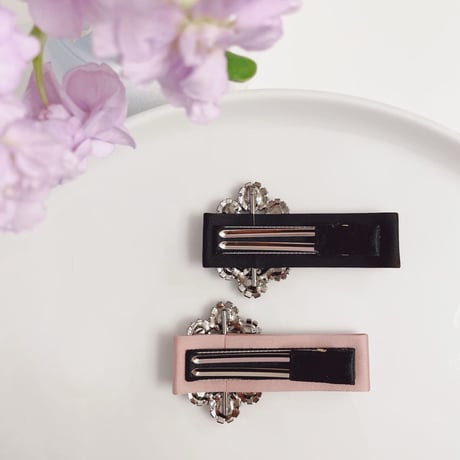 flower bijou satin hair clip