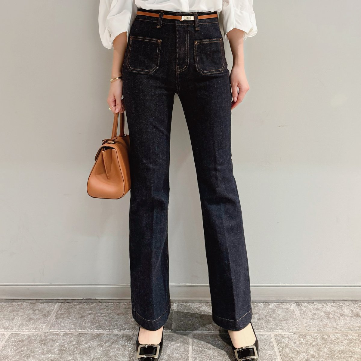 5/21再入荷】pocket flare denim | ENEU