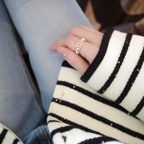 【9/17~再受注予約】spangle knit cardaigan