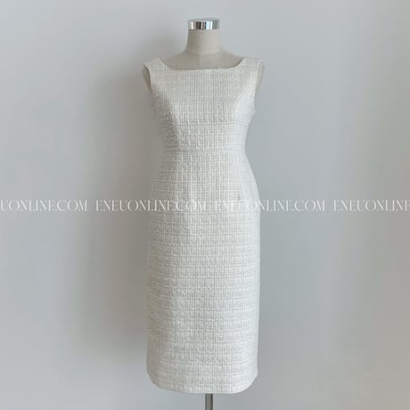 MADE TWEED DRESS / ivory