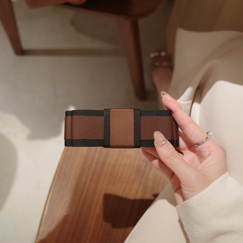 12/25(木)21:00再入荷】bicolor ribbon barrette | ENEU