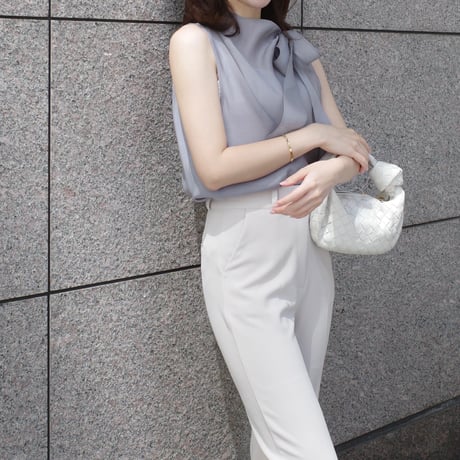 【6/4~再受注予約】ribbon sheer blouse