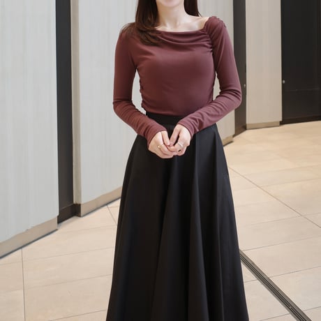 oneshoulder shirring cutsew