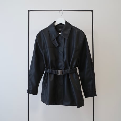 【9/17~再受注予約】drawstring leather jacket