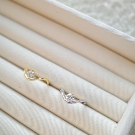 bijou wave line ring (316L)