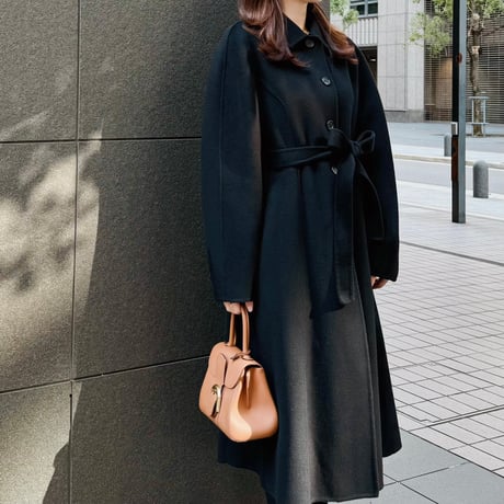 cashmere wool flare long coat