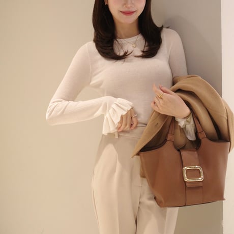 【9/17~再受注予約】bell sleeve rib knit