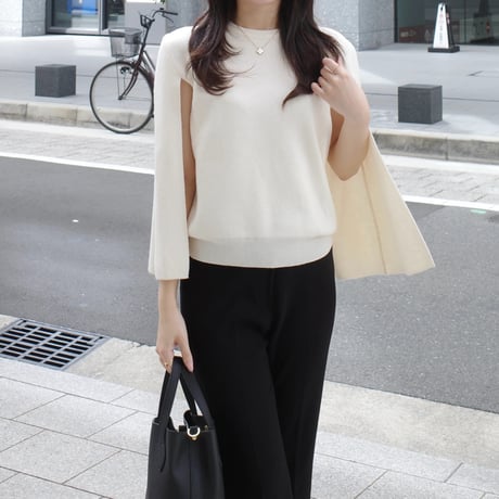 【10/1~再受注予約】 Cape wool knit