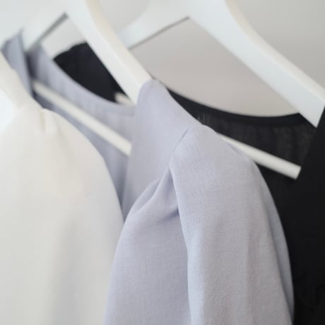 【6/4~再受注予約】gathering puff blouse(white)