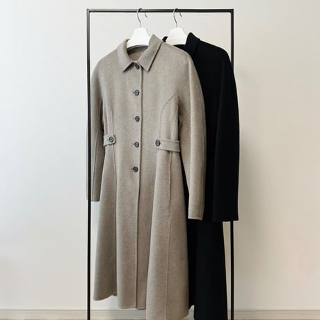 cashmere wool flare long coat