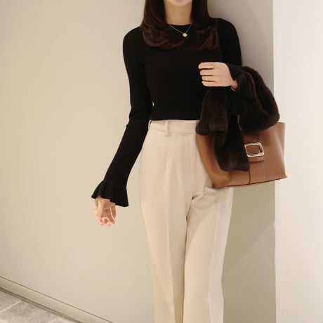 【9/17~再受注予約】bell sleeve rib knit