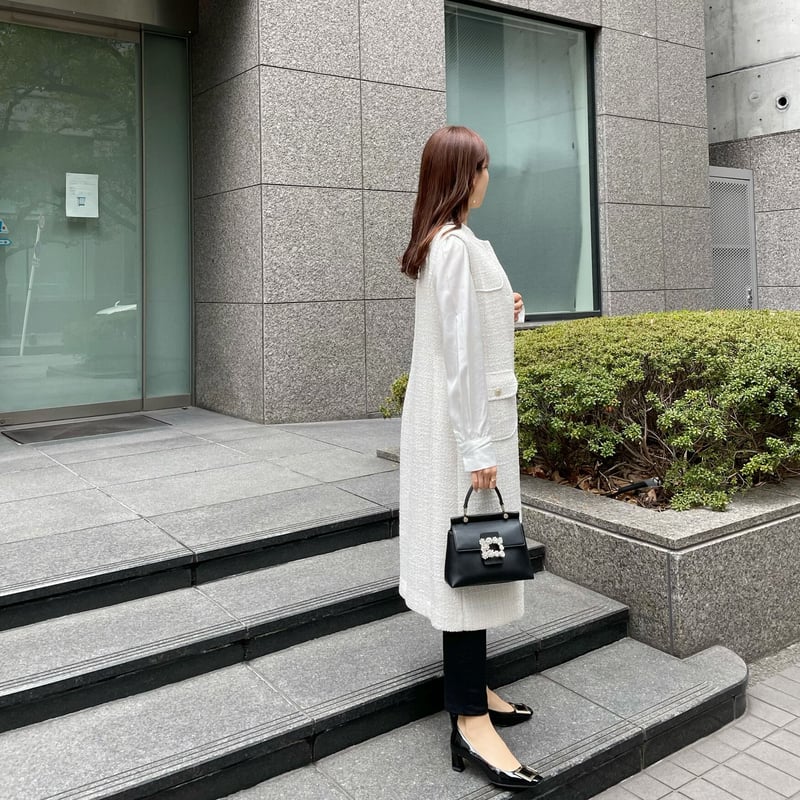 tweed long gilet | ENEU