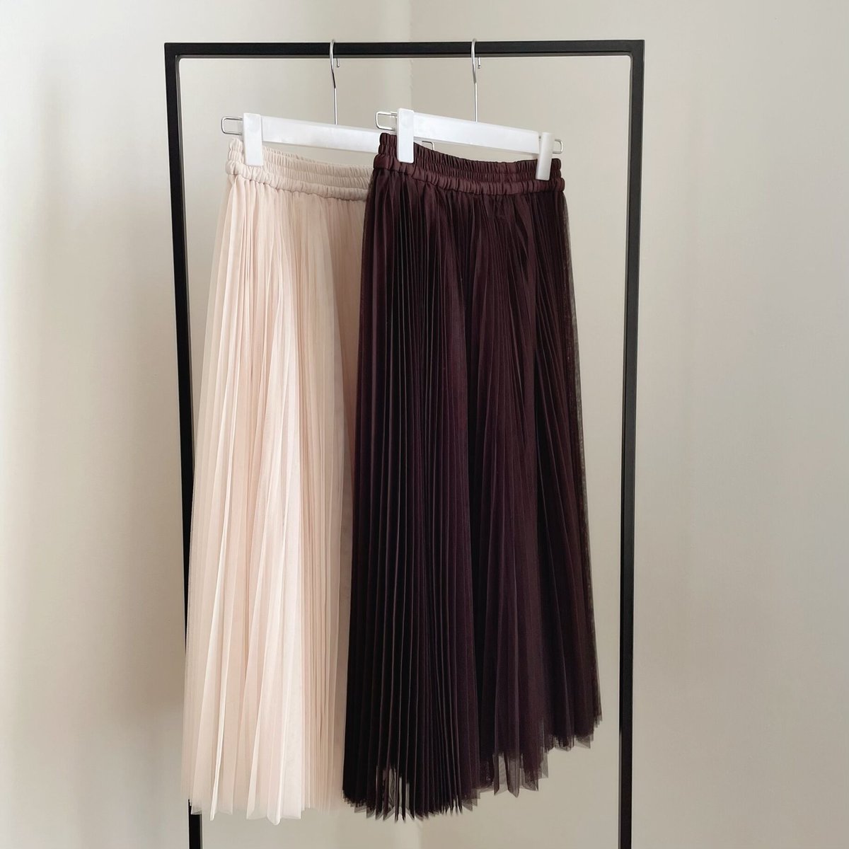 pleats tulle skirt