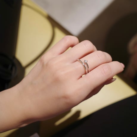 mini bijou fork ring (316L)