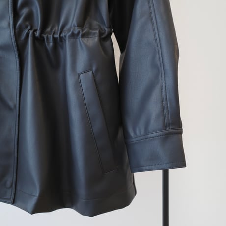 【9/17~再受注予約】drawstring leather jacket