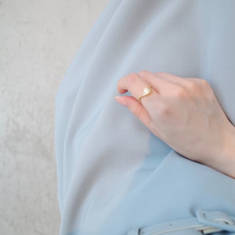bijou wave line ring (316L)
