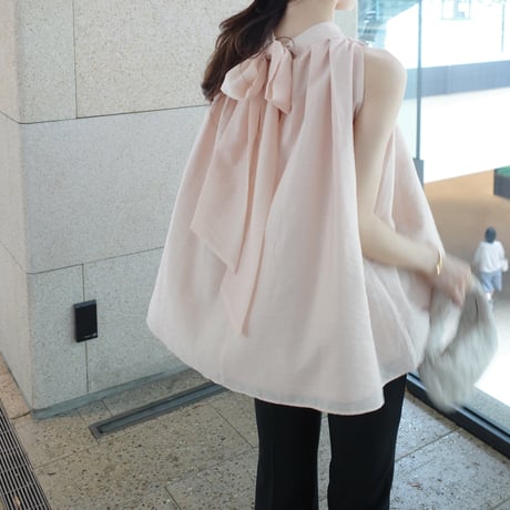 【6/4~再受注予約】bloom halter neck blouse