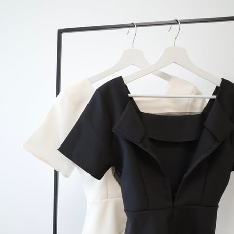 front tulle peplum half blouse