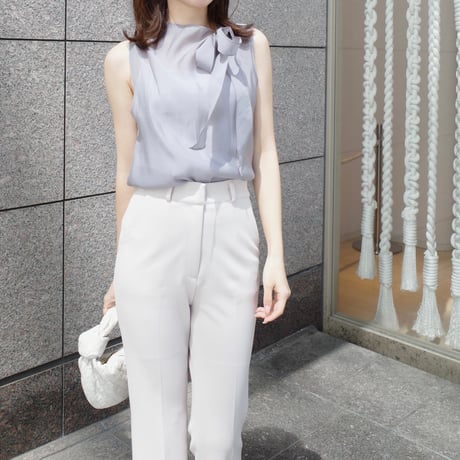 【6/4~再受注予約】ribbon sheer blouse