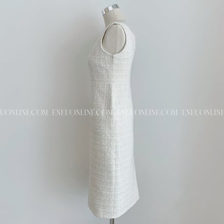 MADE TWEED DRESS / ivory