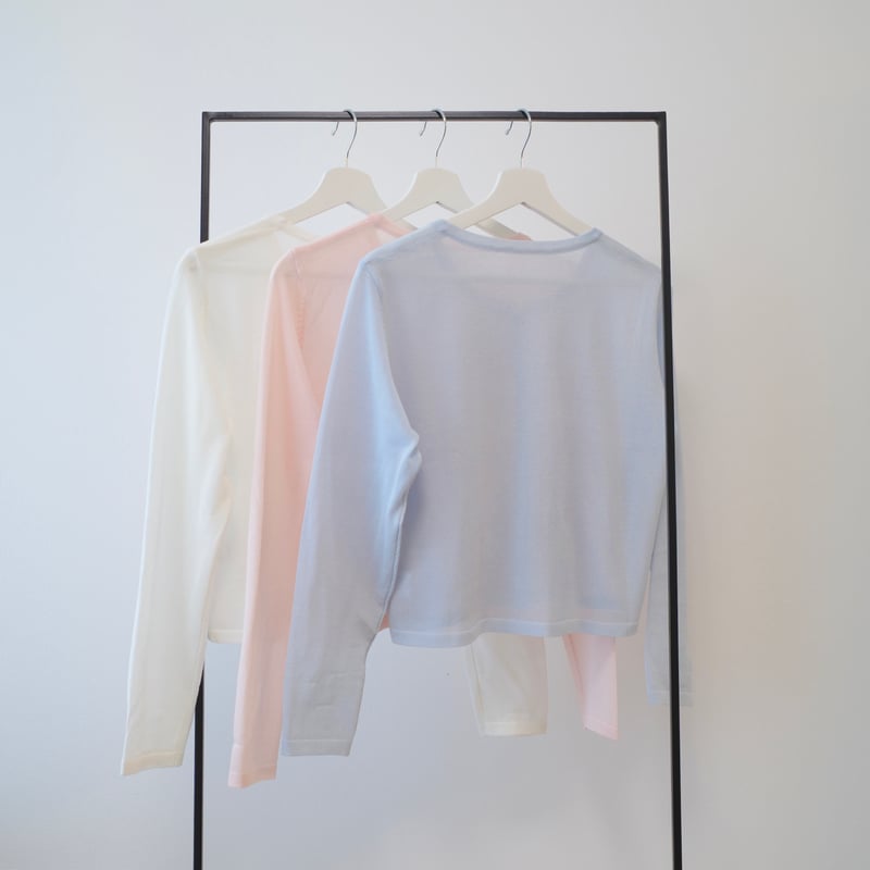 macaron sheer cardigan | ENEU