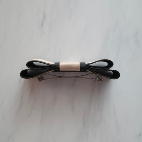 bicolor ribbon barrette