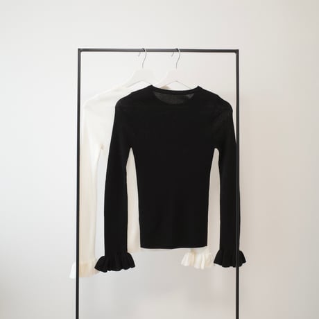 【9/17~再受注予約】bell sleeve rib knit