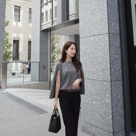 【10/1~再受注予約】 Cape wool knit