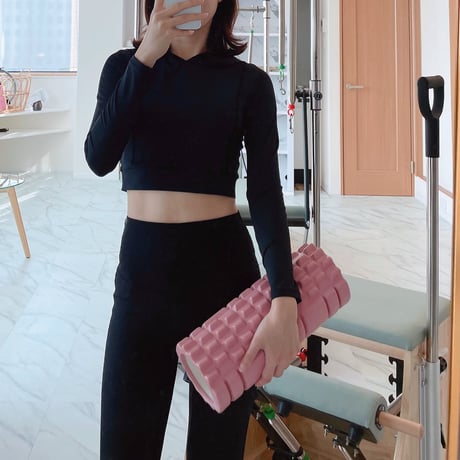 hood cropped cutsew (pilates wear)