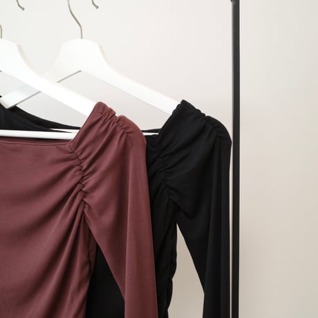 oneshoulder shirring cutsew