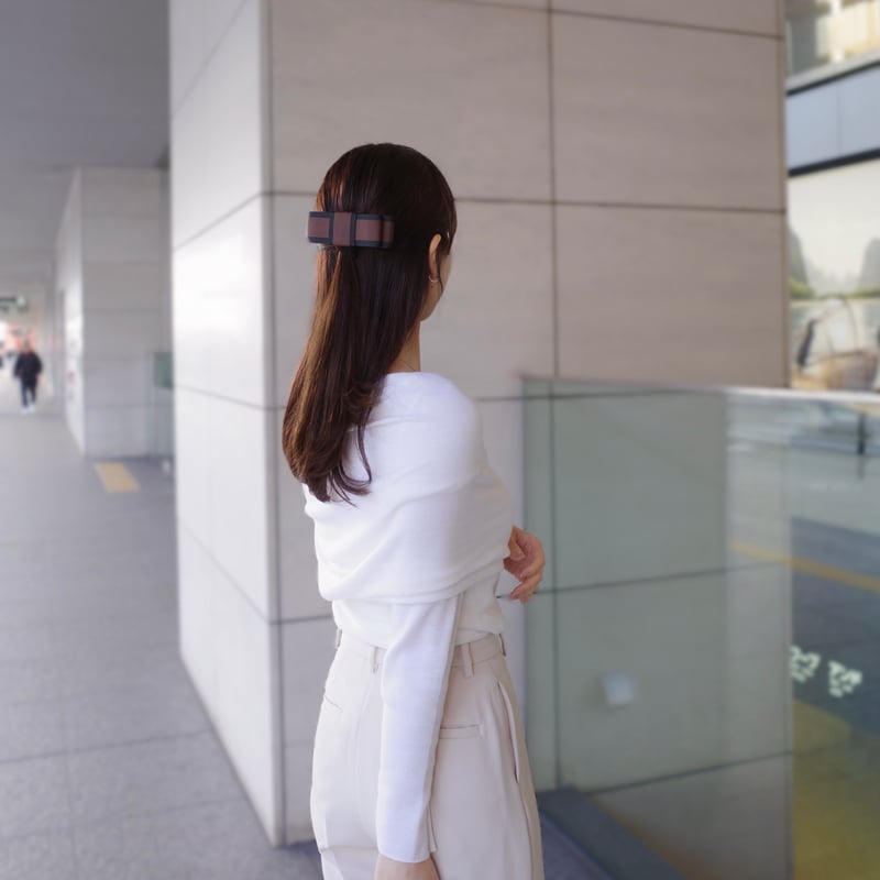 12/25(木)21:00再入荷】bicolor ribbon barrette | ENEU