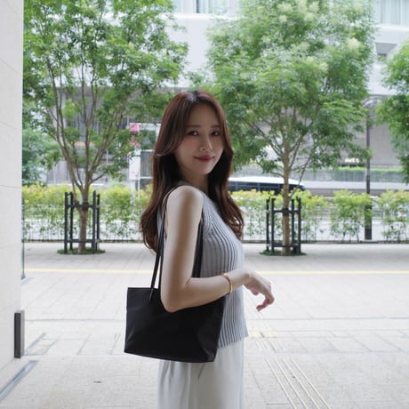 nylon shoulder mini tote bag