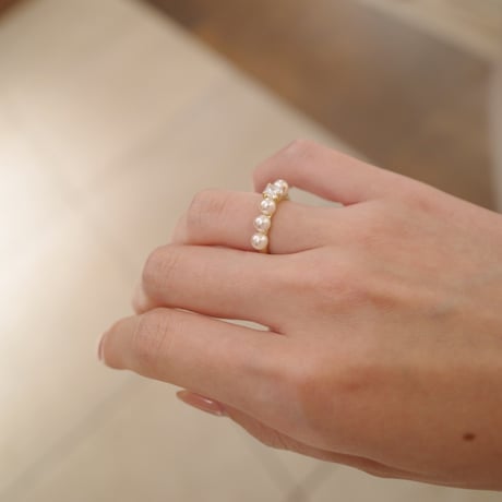 【10/8~再受注予約】line pearl ring
