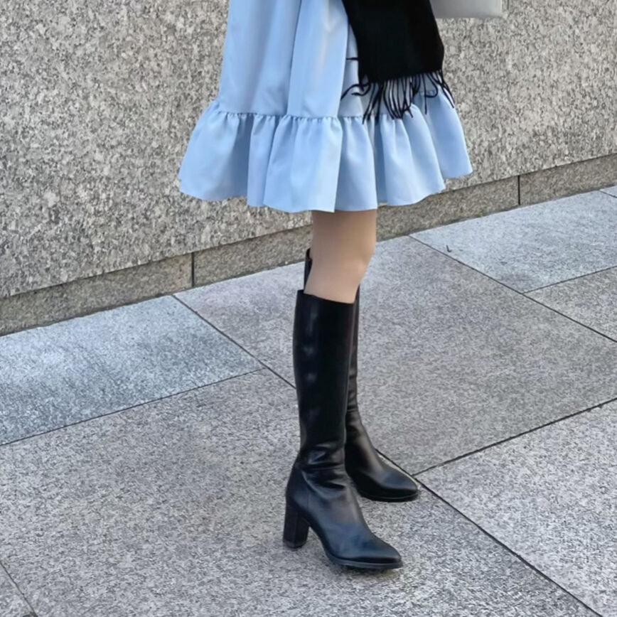 ロングブーツ Suede Leather Long Boots (2color) Chelsea Long Boots｜チェルシーロングブーツ – MARTE